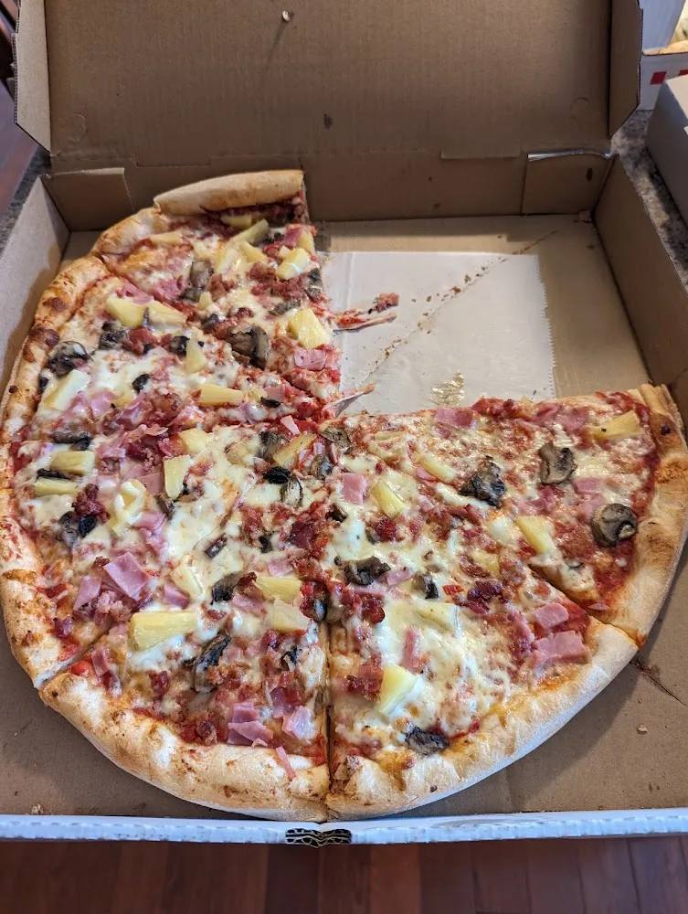 Hand Tossed Hawaiian Plus Mushrooms